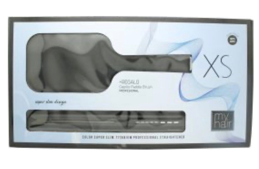 AGV Hair MyHair Set XS Straightener Matte Black + Black Paddle Brush