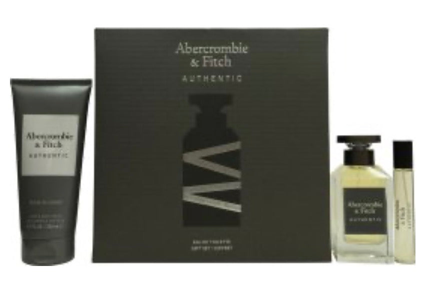 Abercrombie & Fitch Authentic Man Gift Set 100ml EDT + 200ml Hair & Body Wash + 15ml EDT