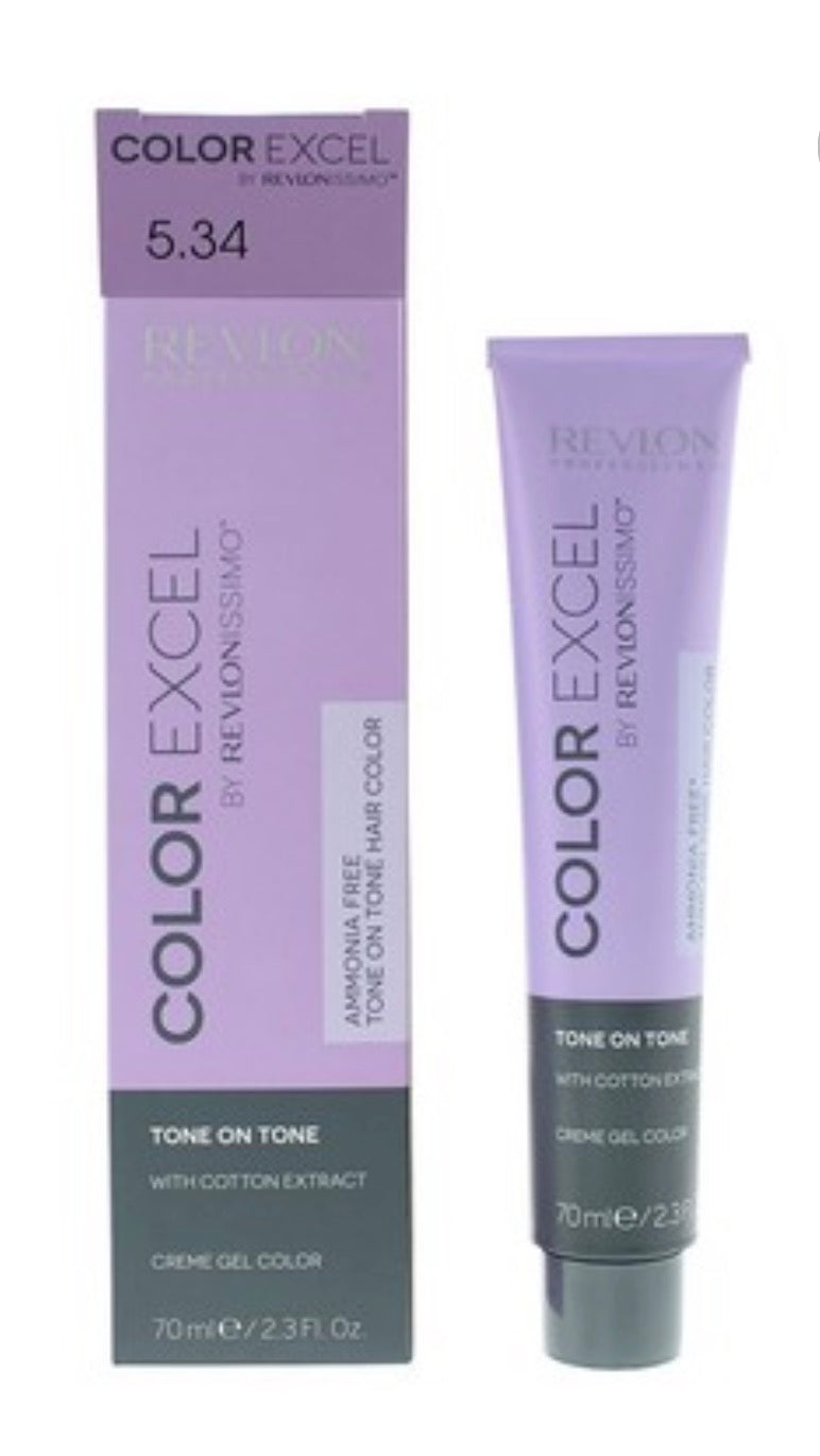 Revlon Revlonissimo Colorsmetique Colour Excel 70ml - 5.34 Light Golden Copper Brown